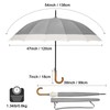 G4Free 54 Inch Large Windproof Umbrella for 2 Persons, 16