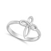 Infinity Love Knot Cross Christian Ring New .925 Sterling Silver