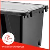 KADAX Stacking Box with Lid, Storage Box Made of PP
