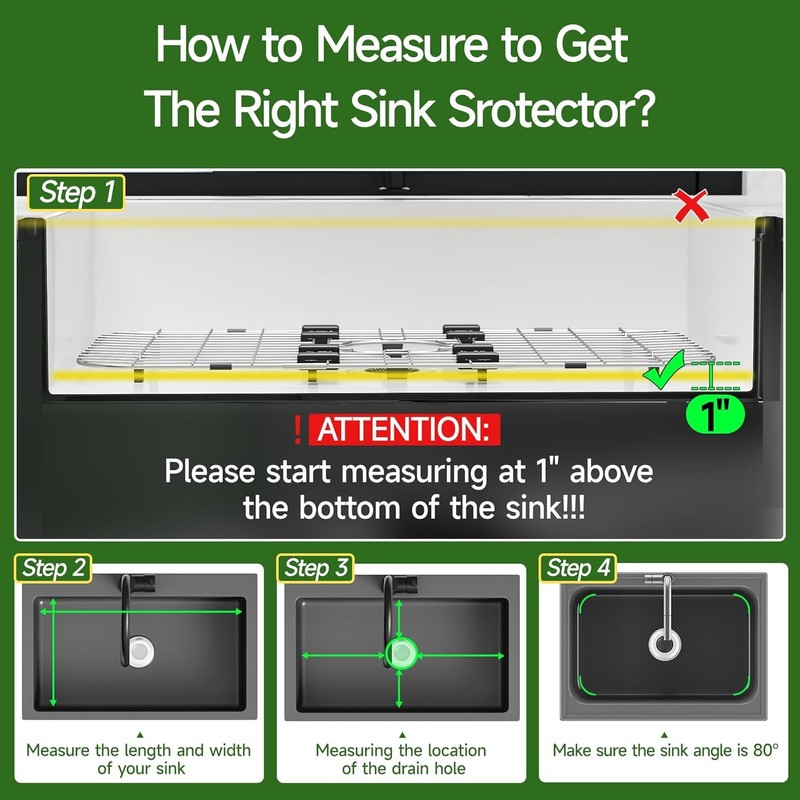 28" x 15" Sink Protectors for Kitchen Sink, Stainless Steel