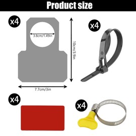 Kyzuzia Pack of 4 Grey Pool Hose Holder, Pool Hose Accessories with Anti-Puncture, Anti-Tear, Swimming Pool Pipe Holder, Anti-Strain (30-37 mm)