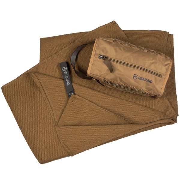 "GEAR AID Quick Dry and Compact Micro-Terry Towel, Coyote, Large, 30"" x 50""" (69025)