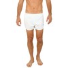 UZZI Men's Basic Running Shorts Swimwear Trunks 1830 White M