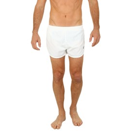 UZZI Men's Basic Running Shorts Swimwear Trunks 1830 White M
