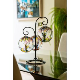 Witches or Spirit ball, 15cm, multicoloured with glass strands inside