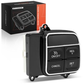 A-Premium Steering Wheel Mounted Cruise Control Switch Buttons Compatible with Ram 1500, 2500, 3500 & Jeep Wrangler, Wrangler JK, Compass & Dodge Grand Caravan, Durango & Chrysler Town & Country, 200