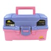 Plano Plano 2-Tray Tackle Box with Dual Top Access, Periwinkle/Pink,