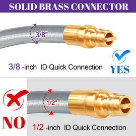 GasSaf 10FT 3/8" ID Natural Gas Hose, Natural Gas Grill Hose Conversion Kit Suitable for Weber Grills, Blackstone Griddles, Generator, Patio Heater (with Sealing Tape)