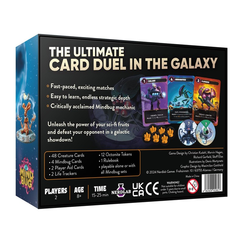 Nerdlab Games - Mindbug - Battlefruit Galaxy, Strategy Card Game,