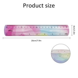 Flexible Ruler, 20cm Gradient Colored Bendy Ruler Shatterproof Straight Edge Ruler Soft Bendable Flexible Plastic Ruler for Kids Students Classroom School Office Stationary A7JBWQZC (20)