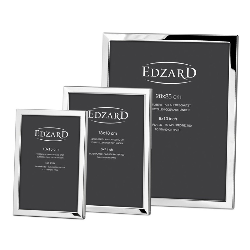 Edzard photo frame Bergamo, noble silver plated, tarnish protected, for