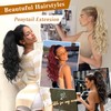 HMD Ponytail Extension,24 Inch Claw Clip Wavy Ponytail Extension Synthetic