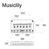 Musiclily Pro 52.5mm Modern Hardtail Fixed Bridge for Strat Tele