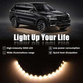 XT AUTO Warm White 12v 15 Led 30cm Car Flexible Waterproof Underbody Light Strip Pack of 20