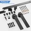 CCJH 6FT Heavy Duty Sturdy Sliding Barn Door Hardware Kit