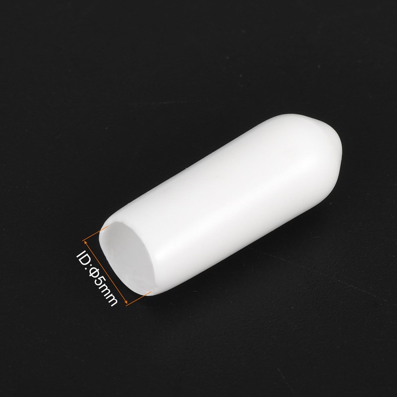 uxcell 20pcs Rubber End Caps 5mm ID Vinyl Round End