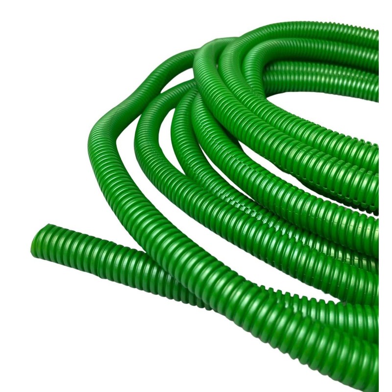 PE Green Corrugated Conduit Flexi Pipe Tube Split 10mm -