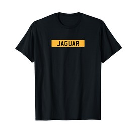 British Classic Sports Car Jaguar Yellow Registration Plate T-Shirt