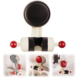 XINYUICEAN Soporte de Cabezal de Ducha Ajustable, Soporte de Cabezal de Sucha de Mano con Ventosa para Baño, Titular de Ducha, Soporte de Montaje de Pared para Alcachofa con Ventosa Extraíble (Negro)