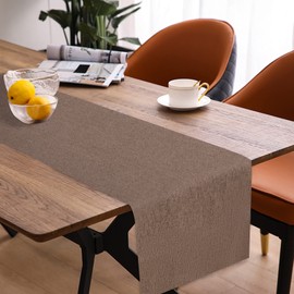 Modern Table Runner, Table Runner, Waterproof Table Runner, Runner Table, Table Runner, Spring Modern, Green Table Runner for Outdoor Balcony Indoor, Party Decoration (Brown, 40 x 140 cm)