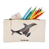 Mr. & Mrs. Panda Orca Make-Up Bag, White, Hand Drawn