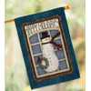 Breeze Decor H114164 Happy Holidays Snowman Vertical House Flag, 28"