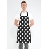 Lefolen Black and White Polka Dot Bib Apron with Adjustable
