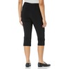 Briggs New York Womens Pull On Capri Pocket Casual Pants,