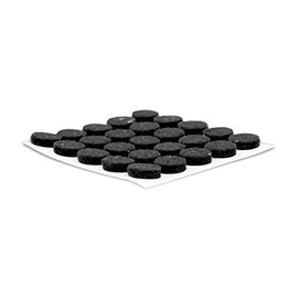 168 Pack Rok Hardware Heavy Duty 3/8" (9.5mm) Diameter Self-Adhesive Felt Pads, Furniture/Cabinet Bumpers, 1/8" (3mm) Height, Round, Black - FELTP38BLK