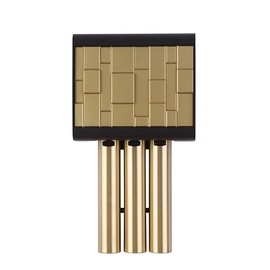 Westminster 3 Tube Contemporary Chime in Flat Black/Satin Brass