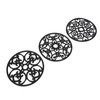 3pcs Modern Kitchen Trivets Waterproof Hollow Carved High Temperature Resistance