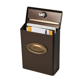 Gibraltar Mailboxes Designer Locking Medium Capacity Galvanized Steel Venetian Bronze, Wall-Mount Mailbox, DMVKGV04