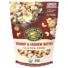 Nature's Path Organic Coconut & Cashew Butter Granola, 11 oz (Pack of 8), Gluten Free, Non-GMO