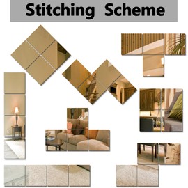 SAFEE MRROR Wall Mirrors for Bedroom Door,Unbreakable Full Length Wall Mirror Tiles,shatterproof Mirror for Kids 1pack 8"x8" Workout for Home Gym Body