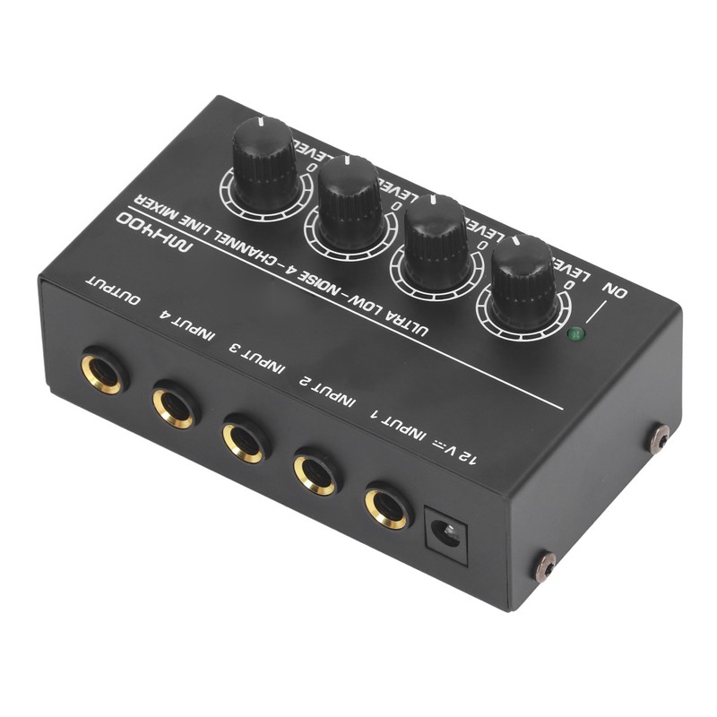 4 Channel Mixer Black Ultra Low Noise 4 Channel Compact