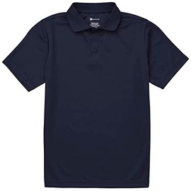 Classroom School Uniforms Big Kid Moisture Wicking Polo CR860Y, L, SS Navy