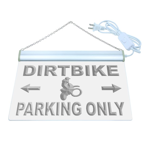 ADVPRO m272-b Dirt Bike Parking Only Neon Light Sign