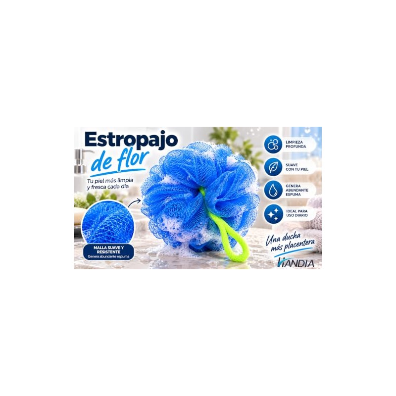 Estropajo Exfoliante Corporal de Flor (6 Pzs)