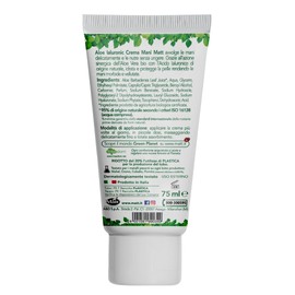La Tradizione Herboristica Forsan - Aloe Ialuronic Hand Cream - Moisturising Hand Cream with Organic Aloe Vera and Natural Hyaluronic Acid - 75 ml