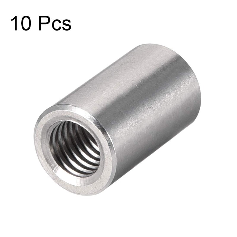 sourcing map M8 Round Connector Nuts, 304 Stainless Steel Coupling