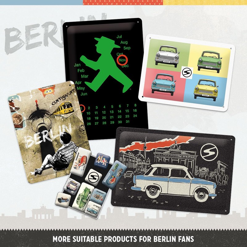 Nostalgic Art 83011 Ampelmann Berlin, Magnet Set 9-Piece