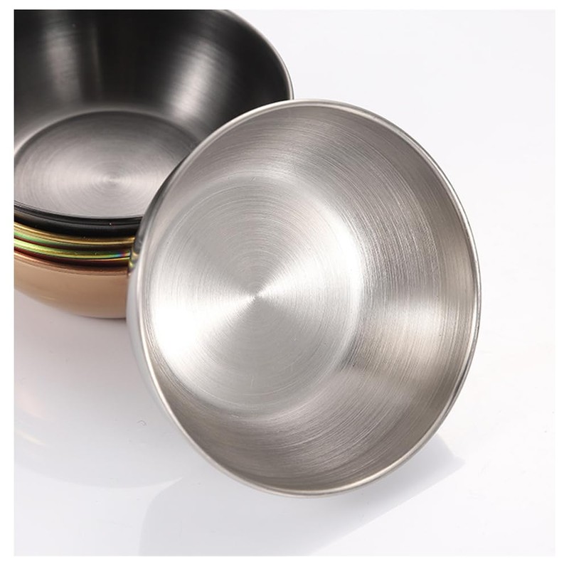 Gegaoicom Dipping Bowls Mini Sauce Cups Stainless Steel Ramekins 3OZ