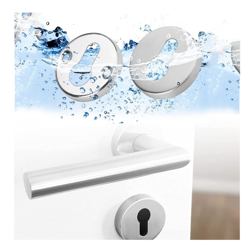 OHYER Set of 2 Key Escutcheon Keyhole Cover Rosette Stainless