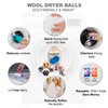 Wool Dryer Balls Laundry Fabric Softener Reusable XL Natural 100%