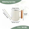Indoor Watering Can with Long Spout, 35oz Capacity, Black Metal