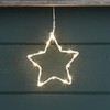 Lights4fun Osby 6 LED Star Garland, Christmas Lighting with Timer,
