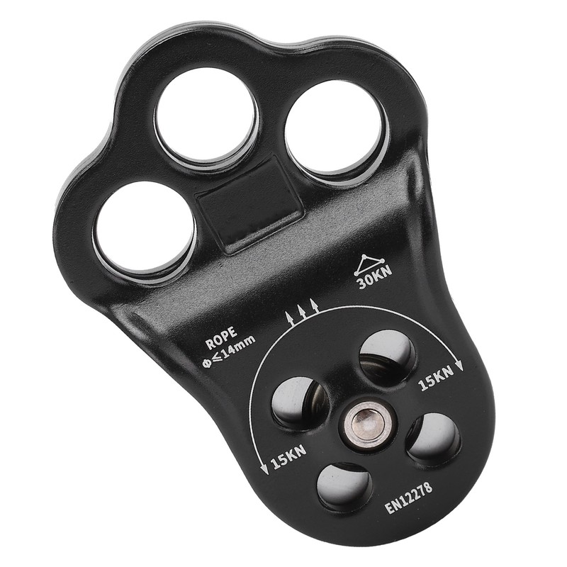 30KN Hitch Climber Pulley Rescue Equipment Dual Bearing for Rigging
