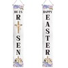 Easter Decorations Outdoor Happy Easter&He Is Risen Porch Sign Banner