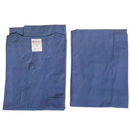 Allheart Unisex Scrubs Basics Size Large Blue Top Bottom Set New