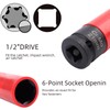NORTOOLS 1/2-Inch Drive Lug Nut Socket Set, 5pcs Lug Nut